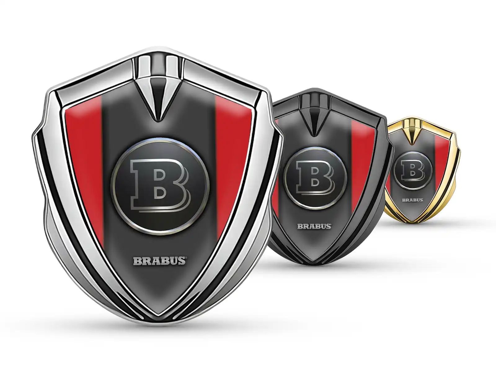 Brabus Emblem Metall Abzeichen Renn Look Glanz Finish